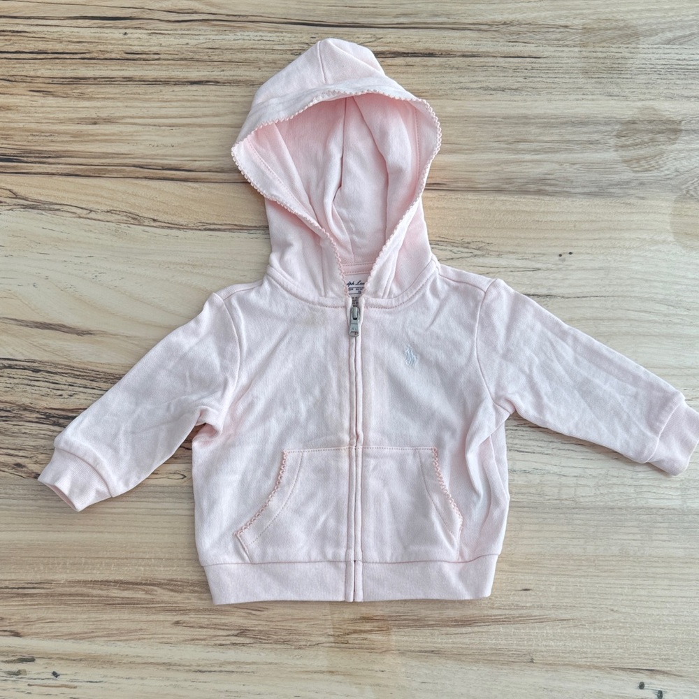 Ralph Lauren 6 months Pink Kids zipped Hoodie